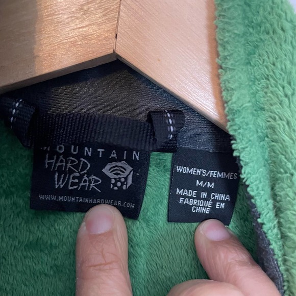 Mountain Hard Wear Hardware Green Sherpa Fleece Full Zip Jacket Sweater Medium - Picture 4 of 11